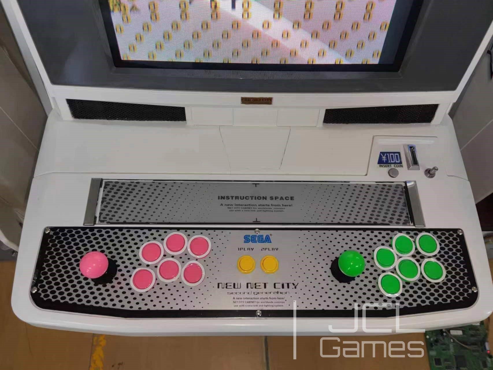 Installed replacement control panel on original Sega New Net City cabinet